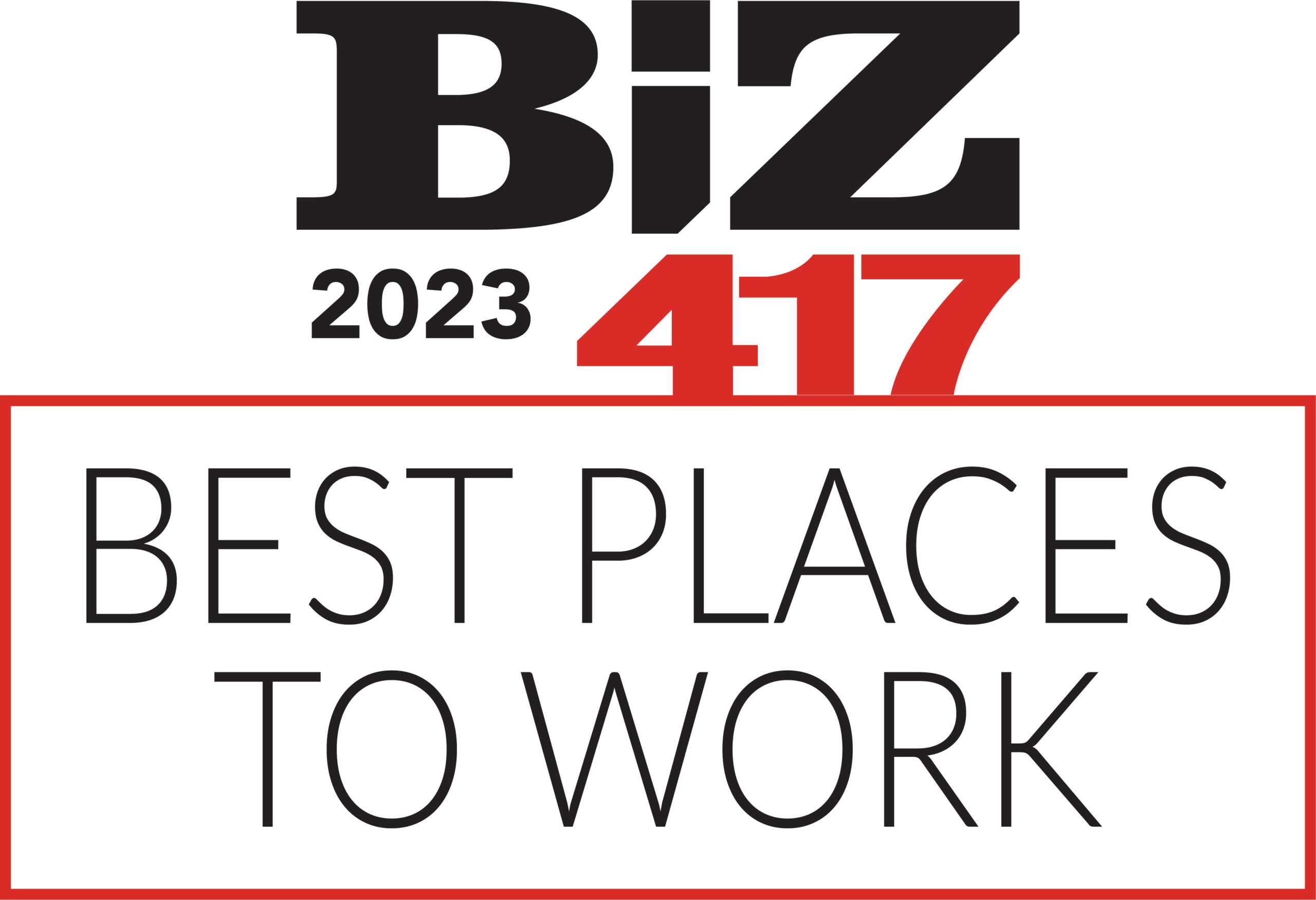 Biz 417's Best Places to Work Logo